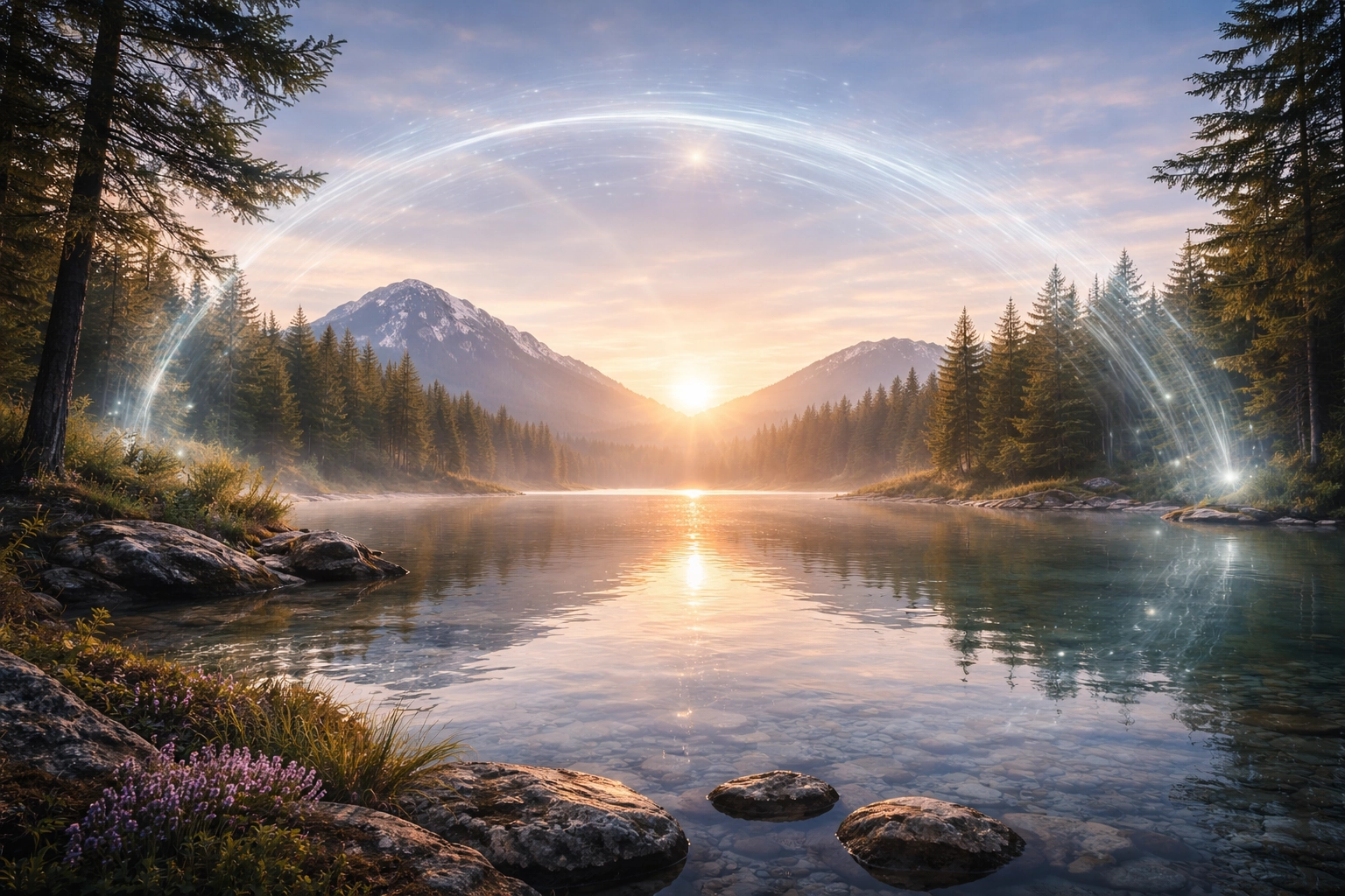 Paysage naturel illustrant l'énergie d'un lieu