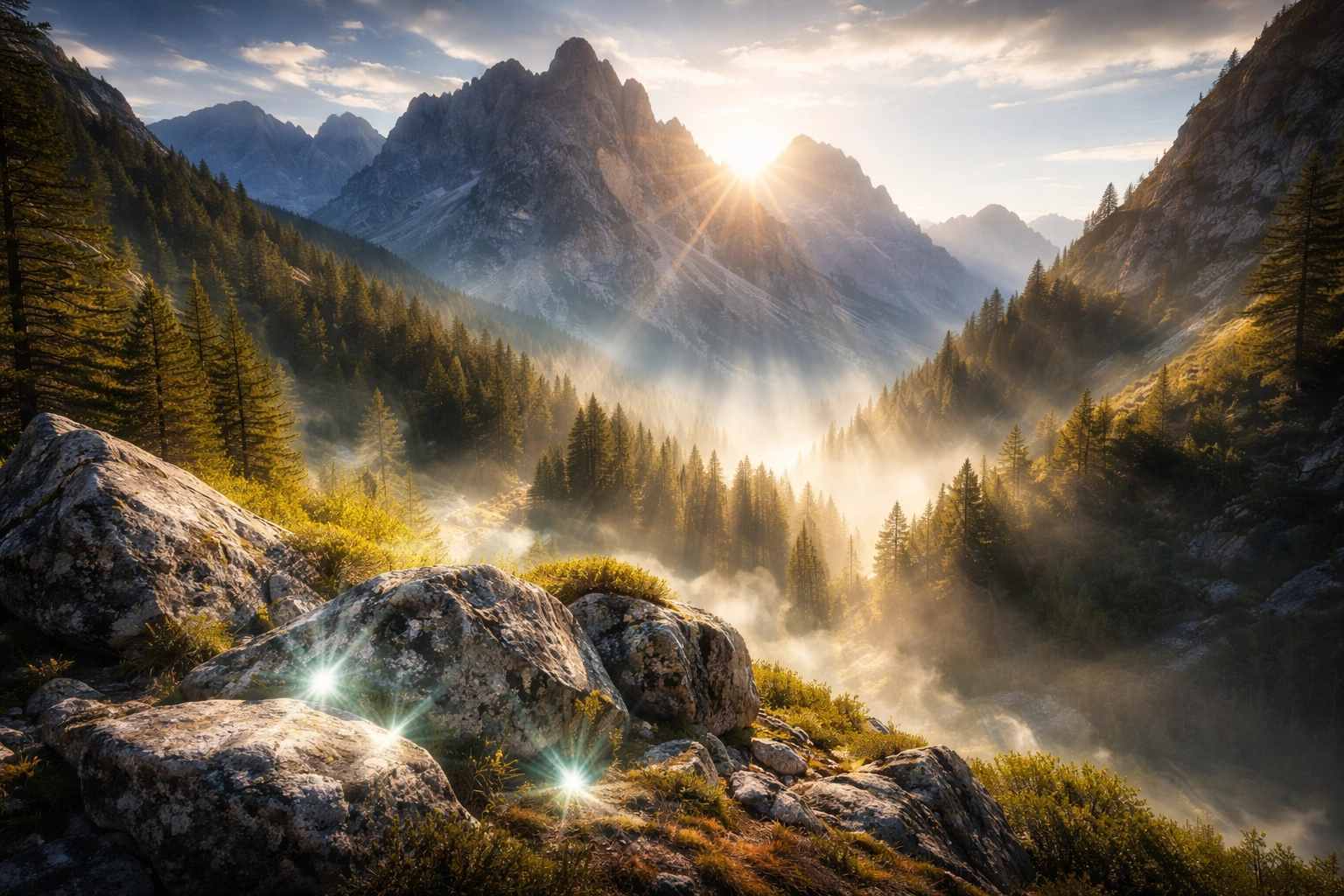 Paysage minéral illustrant l’énergie tellurique de la Terre