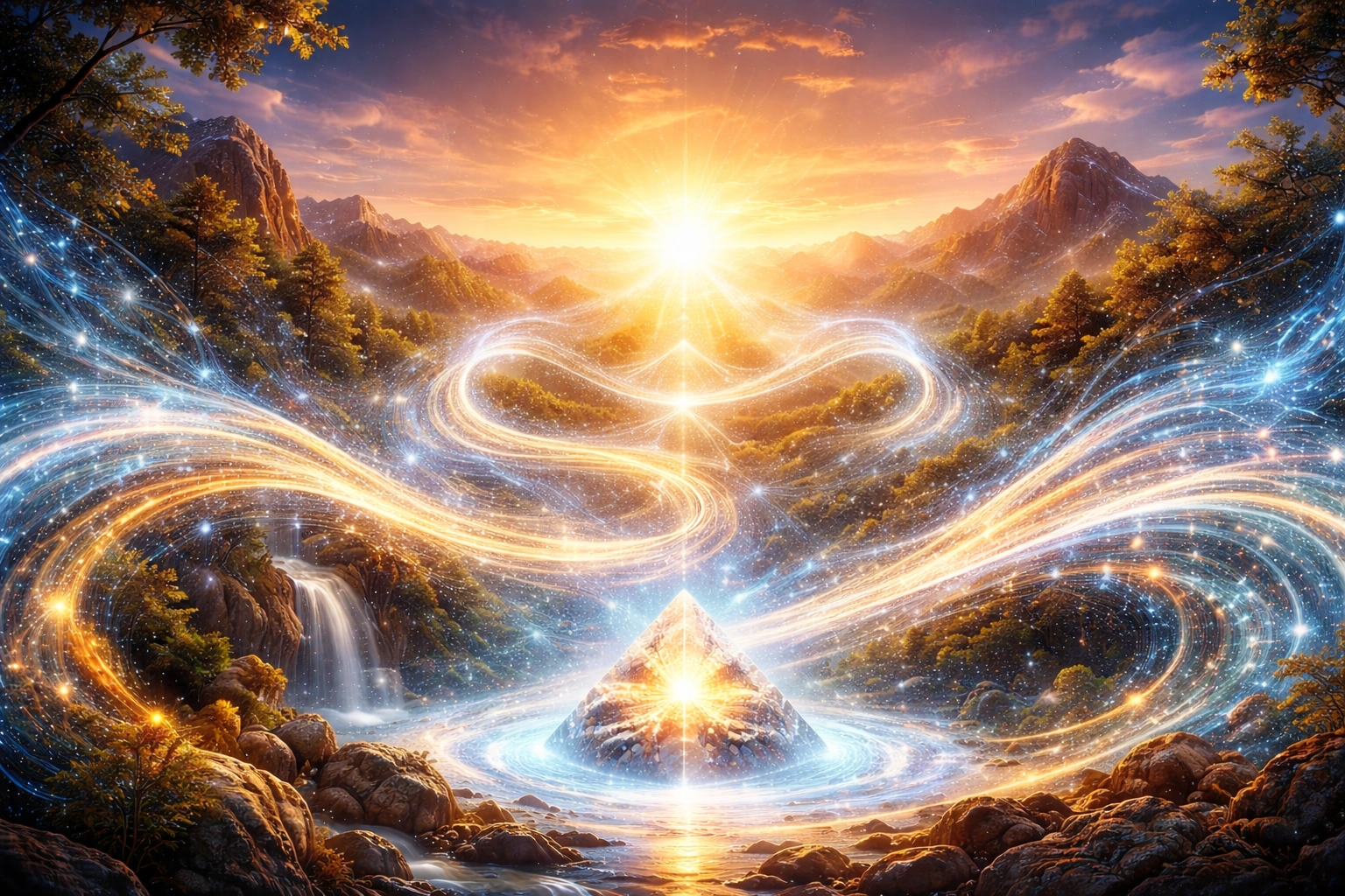 Illustration symbolique de l’énergie orgonique