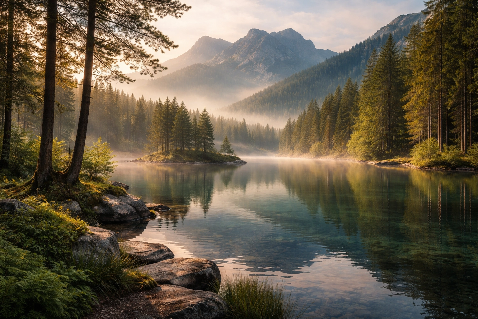 Paysage naturel calme illustrant la relaxation profonde